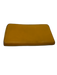 Celine Yellow Leather Bi- Fold Zip Continental Wallets Yellow