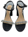 Jewel Badgley Mischka Shoe Size 5.5 Black & Clear leather sole Glitter Sandals Black & Clear / 5.5