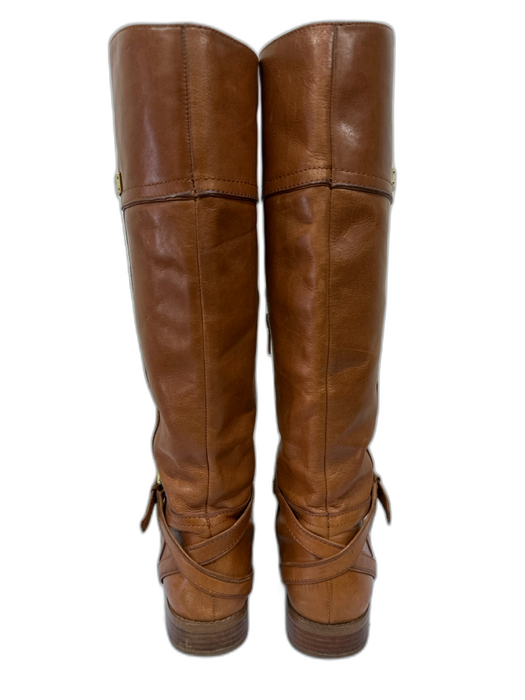 Coach Shoe Size 6 Brown Leather Side Zip Buckle Half Calf Boots Brown / 6