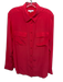 Equipment Femme Size Medium Hot Coral Silk Button Down Collar Long Sleeve Top Hot Coral / Medium