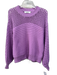 Joie Size Medium Pastel Purple Cotton & Polyester Chunky Knit Crew Neck Sweater Pastel Purple / Medium