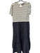 English Factory Size Large Black & White Polyester & Cotton Round Neck Dress Black & White / Large