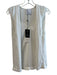 Acler Size 6 White Polyester Sleeveless V Neck Drape Detail Top White / 6