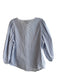 Pomander Place Size XL Blue & White Nylon Blend Round Neck Pin Stripe Top Blue & White / XL