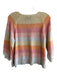 Wooden Ships Size M/L Yellow & Multi Cotton Blend Knit Round Neck Stripe Sweater Yellow & Multi / M/L