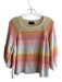Wooden Ships Size M/L Yellow & Multi Cotton Blend Knit Round Neck Stripe Sweater Yellow & Multi / M/L