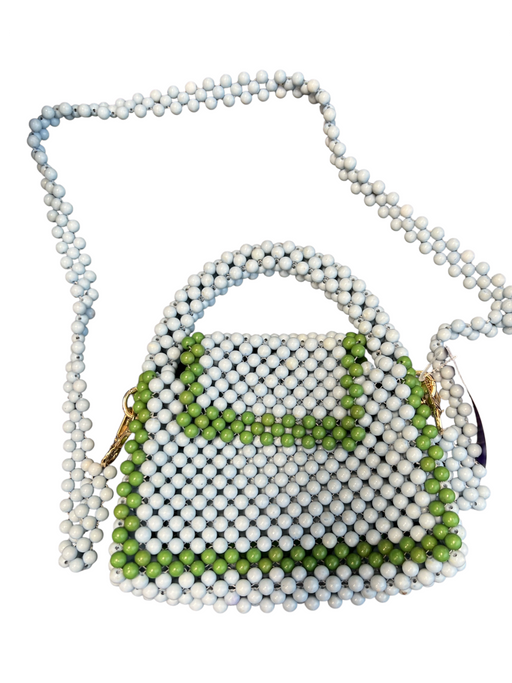 No Brand Blue & Green Beads goldtone hardware Shoulder & Crossbody Straps Bag Blue & Green / Small