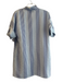 THML Size Large Blue & White Polyester Striped Drop Shoulder Short Sleeve Dress Blue & White / Large