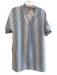 THML Size Large Blue & White Polyester Striped Drop Shoulder Short Sleeve Dress Blue & White / Large