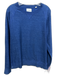 Billy Reid Size L Blue Cotton Blend Textured Sweatshirt Crew Long Sleeve Shirt Blue / L