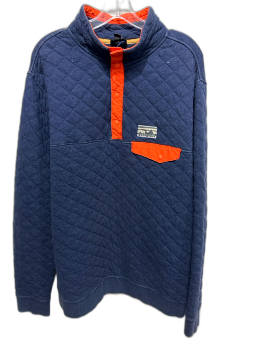 Patagonia Size XL Blue Cotton Blend Quilted Quarter Button Long Sleeve Shirt Blue / XL