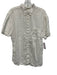 Theory Size L Green & White Cotton Plaid Buttons Men's Short Sleeve Green & White / L