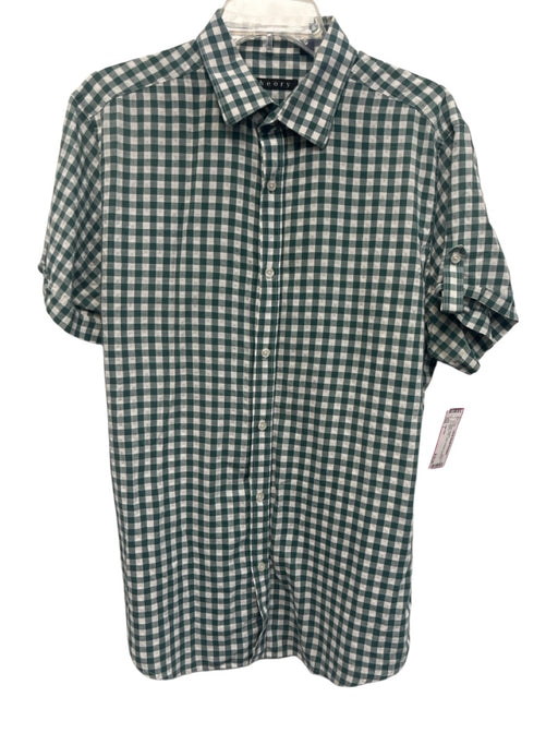 Billy Reid Size L White Linen Solid Buttons Men's Short Sleeve White / L