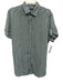 Billy Reid Size L White Linen Solid Buttons Men's Short Sleeve White / L