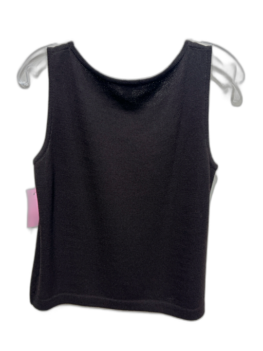 St. John Size S Brown Wool & Rayon Sleeveless Knit Top Brown / S
