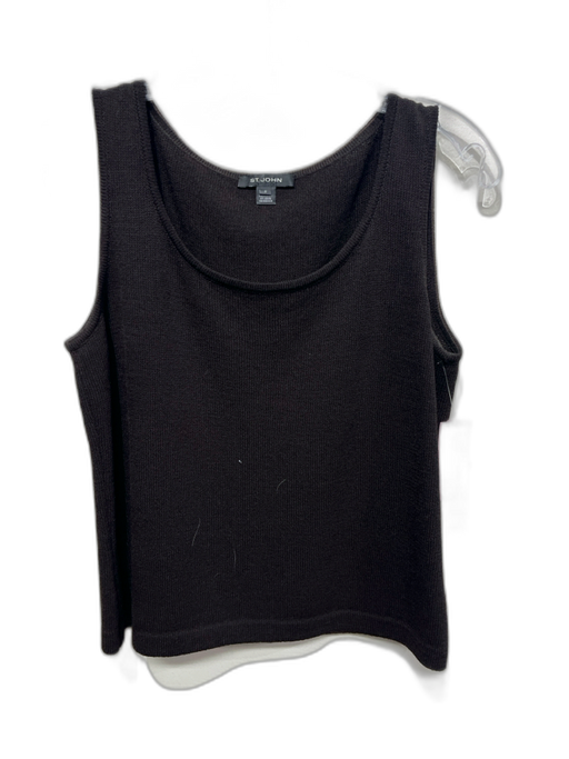 St. John Size S Brown Wool & Rayon Sleeveless Knit Top Brown / S