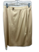 Escada Size 38 Golden Beige Wool & Rayon Front Slit Back Zip Satin Skirt Golden Beige / 38