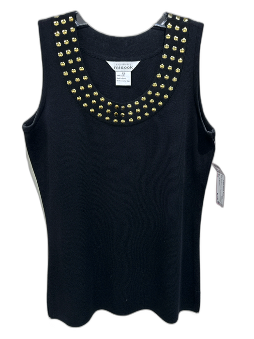 Misook Size XS Black & Gold Acrylic Studded Sweater Set Black & Gold / XS