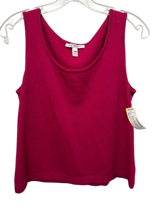 St. John Size S Berry Red Wool & Rayon Knit Sleeveless Round Neck Tank Top Berry Red / S