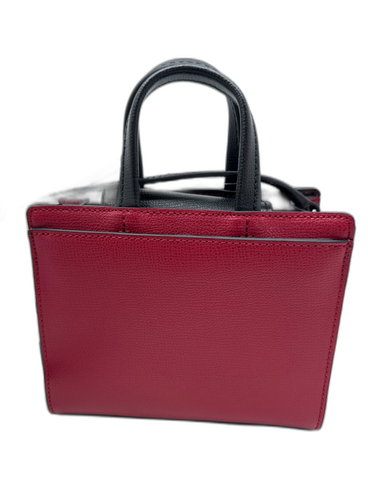 Karl Lagerfeld Paris Red & Black Leather Studded Crystal Embellished Bag Red & Black / Small