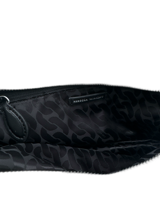 Rebecca Minkoff White Faux Leather Croc Embossed Pillowed Clutch Bag White / Small