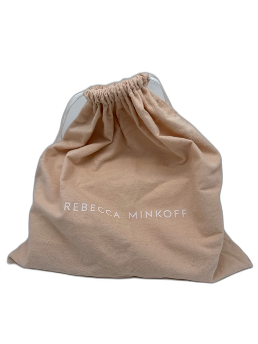 Rebecca Minkoff White Faux Leather Croc Embossed Pillowed Clutch Bag White / Small