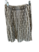 Marni Size 40 Gray & Tan Cotton Side Zip Lines Pleated Skirt Gray & Tan / 40