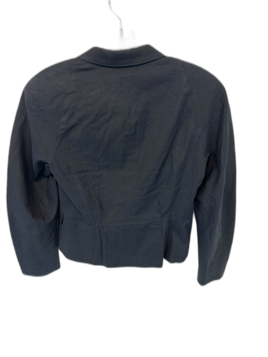 Dries Van Noten Size 38 Black Linen Blend Long Sleeve Buttons Cropped Jacket Black / 38