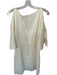 Trina Turk Size 6 Cream Rayon Blend Lined Pearl Detail Bell Sleeve Midi Dress Cream / 6