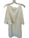 Trina Turk Size 6 Cream Rayon Blend Lined Pearl Detail Bell Sleeve Midi Dress Cream / 6