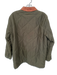 Lauren Ralph Lauren Size S Olive Green & Brown Cotton Blend Leather Collar Coat Olive Green & Brown / S