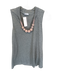 Brunello Cucinelli Size L gray & pink Cashmere Blend Sleeveless Heathered Top gray & pink / L