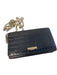 Kate Spade Navy Leather Crocodile Embossed Chain Strap Magnetic Snap Closure Bag Navy