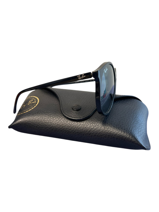 Ray Ban Black Acrylic Black Lenses Round Lens Sunglasses Black