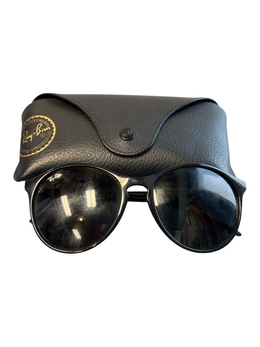 Ray Ban Black Acrylic Black Lenses Round Lens Sunglasses Black