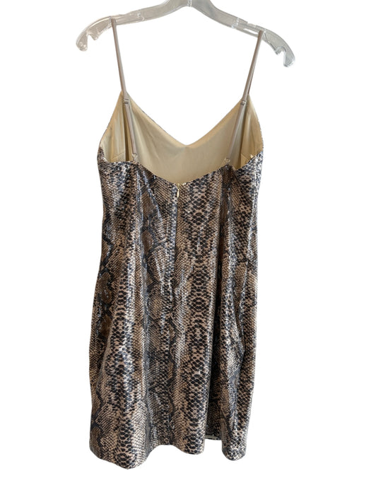 endless rose Size S Brown Polyester V Neck Spaghetti Strap Reptile print Dress Brown / S