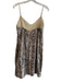 endless rose Size S Brown Polyester V Neck Spaghetti Strap Reptile print Dress Brown / S