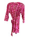 Lilly Pulitzer Size M Pink Rayon Wrap V Neck Floral Abstract Romper Pink / M