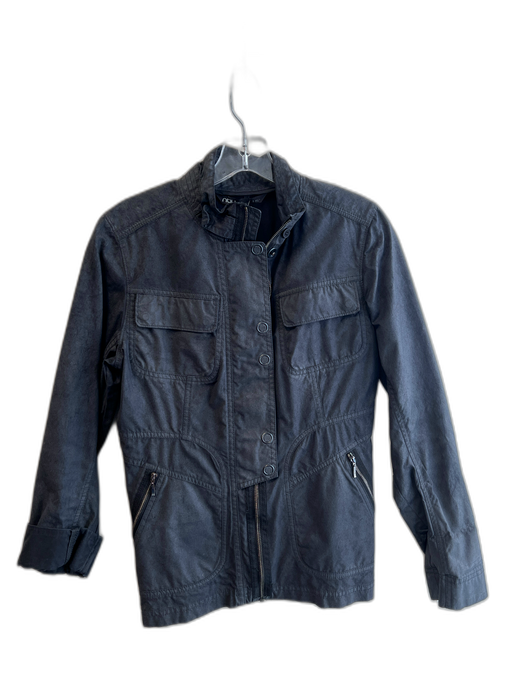 Nau Size S Black Cotton Zip Up Zip Pocket Utilitarian pockets Seam Detail Jacket Black / S