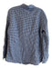 J. McLaughlin Size Large Blue & White Cotton Checked Collared Long Sleeve Top Blue & White / Large