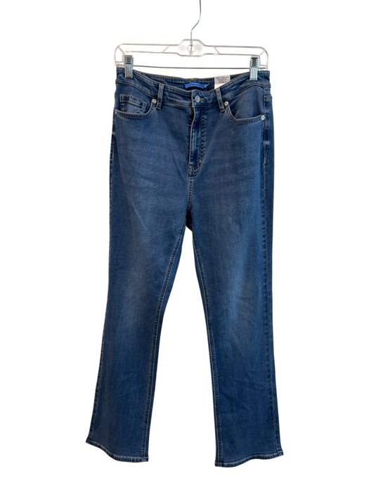 J Mclaughlin Size 8 Medium Wash Tencel Blend High Rise 5 Pocket Flare Jeans Medium Wash / 8