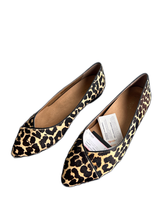 Vionic Shoe Size 9.5 Tan & black Calf hair Pointed Toe Animal Print Flats Shoes Tan & black / 9.5