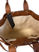 Veronica Beard Beige & Brown Canvas & Leather Top Handle Gold Hardware Bag Beige & Brown