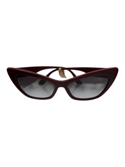 Dolce & Gabbana Burgundy Acetate Cat Eye Gradient Lens Sunglasses Burgundy