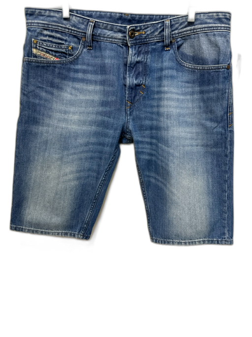 Diesel Size 34 Light Wash Cotton Solid Jean Men's Shorts Light Wash / 34