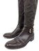 Gucci Shoe Size 8B Dark Brown Leather Suede Side Zip Round Almond Toe Boots Dark Brown / 8B