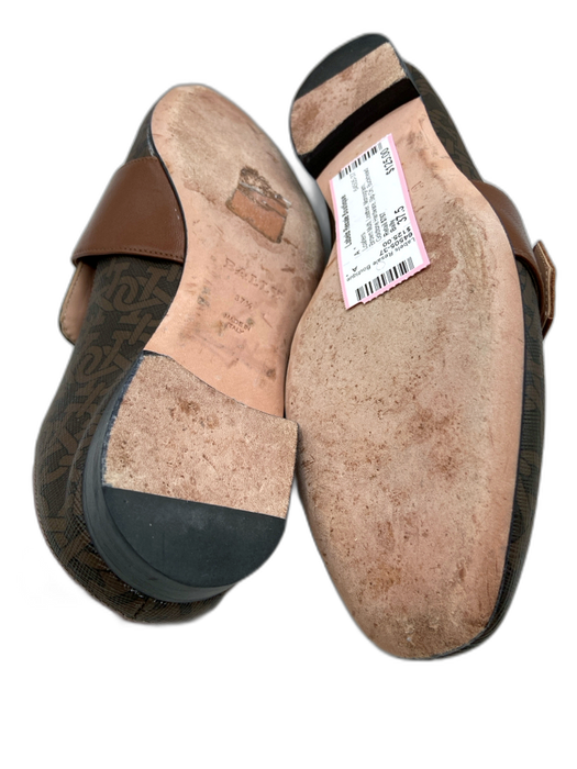 Bally Shoe Size 37.5 Brown Multi Leather Monogram Goldtone Hardware Loafers Brown Multi / 37.5
