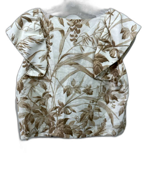 Tuckernuck Size XL Beige & Brown Linen & Cotton V Neck Sleeveless Top Beige & Brown / XL