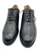 Angela Scott Shoe Size 38 Black Leather Lace Up Almond Toe Block Heel Shoes Black / 38