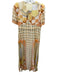 Hunter Bell Size 14 Yellow & Multi Cotton Buttons All Over Print Dress Yellow & Multi / 14